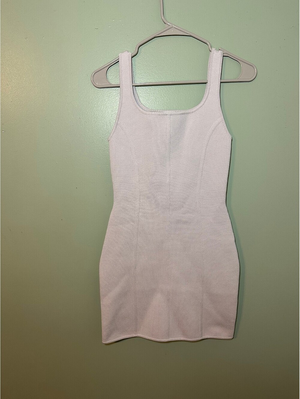NWT Aritzia Babaton Sculpt Knit Bustier Bodycon Dress White/Pearl Size Small